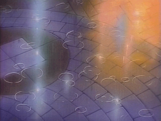 raindrops pattering on the ground